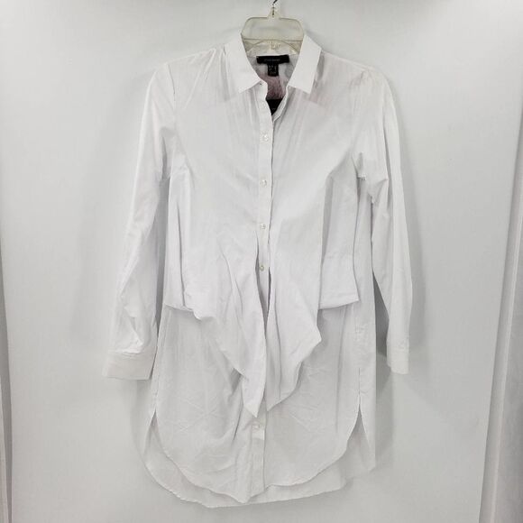 ATMOSPHERE PRIMARK women's 4 white embroidery button down long sleeve shirt - Picture 1 of 8